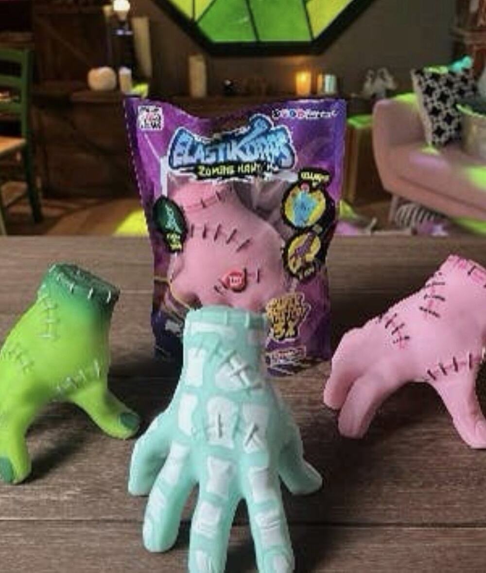 Halloween Squish Zombie Hands Sand Filled Stress Relief GLOWS IN DARK